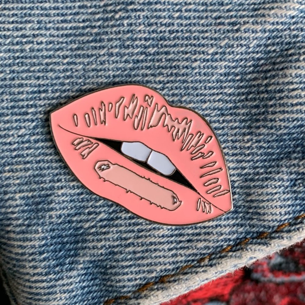 Pink Lip Enamel Pin